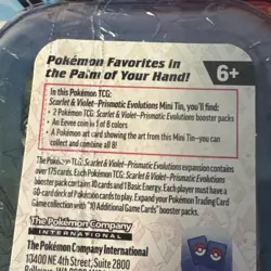 Pokemon TCG Prismatic Evolutions Mini Tin New Glaceon Factory Sealed New - Image 3