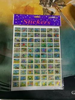Pokemon Sticker Sheet 2000 Kawaii POK Free Shipping - Image 1