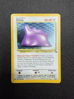 Pokemon English Fossil Ditto Holo #3/62 1999 WOTC Wizards of the Coast LP - Image 1