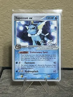 Vaporeon EX 110/113 Pokemon TCG 2007 World Championship Tom Roos MP - Image 1