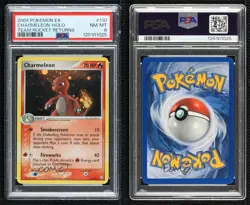 Charmeleon Holo Pokemon EX Team Rocket Returns PSA 8 2004 - Image 3