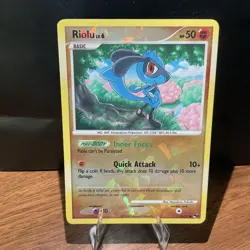 2008 Pokemon TCG Riolu POP Series 8 16/17 Cracked Ice Holo NM - Image 1