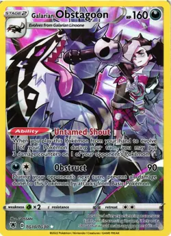 Pokemon TCG Galarian Obstagoon Sword & Shield Astral Radiance TG10/TG30 VLP - Image 1