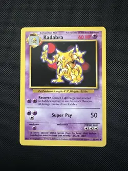 Pokemon Kadabra 32/102 Base Set Non-Holo TCG – Near Mint Vintage - Image 1