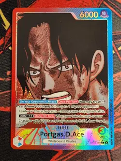 Portgas.D.Ace (002) (Alternate Art) OP13-002 Carrying On His Will Foil - Image 1