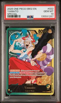 2025 One Piece EB02 Extra Booster Anime 25th Collection Yamato Special PSA 10 - Image 3