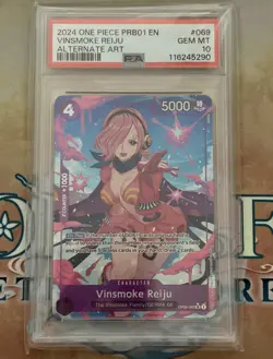 One Piece Vinsmoke Reiju OP06-069 SR Alternate Art English PSA 10 - Image 1