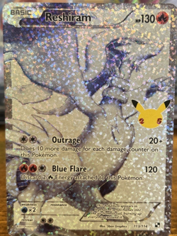 Pokemon TCG Reshiram Celebrations Classic Collection Card 113/114 NM/M Condition - Image 1