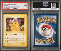 1999 Pikachu-Red Cheeks Pokemon Base Set Shadowless 1st Edition #58 PSA 9 MINT - Image 3