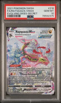 Pokemon Rayquaza VMAX 218/203 Drachenwandel Alt Art GEM MINT Deutsch PSA 10 - Image 1