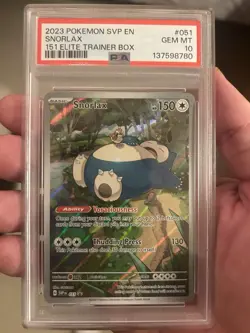 2023 POKEMON SVP EN-SV BLACK STAR PROMO 151 ELITE TRAINER BOX SNORLAX PSA 10 - Image 1