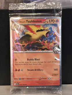 Pokemon Sealed Destined Rivals STAFF Prerelease Promos All 4x Cards - Image 1