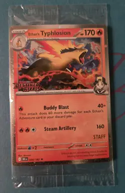 Pokemon TCG Sealed Destined Rivals STAFF Pre-Release Promos All 4x Cards Stamped - Image 3