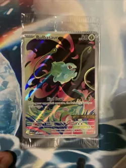 *CRIMP ERROR* Pokemon Mega Evolutions 133/132 Bulbasaur Stamped Promo - Sealed - Image 1
