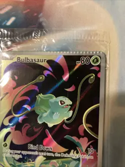 *CRIMP ERROR* Pokemon Mega Evolutions 133/132 Bulbasaur Stamped Promo - Sealed - Image 3