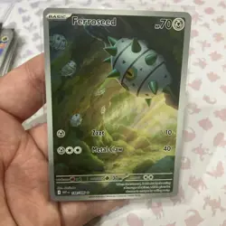 Ferroseed | 148/086 | White Flare Illustration Rare NM Pokemon Card 2025 - Image 1