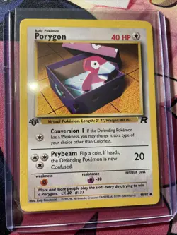 Porygon 48/82 1st Edition Team Rocket Uncommon Pokemon Card - Image 1