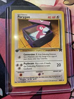 Porygon 48/82 1st Edition Team Rocket Uncommon Pokemon Card - Image 2