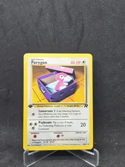 Pokemon Card Porygon (48/82) Team Rocket Uncommon 1st Edition Non-Foil - Image 1