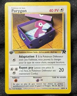 Pokemon Card - Porygon 1st Edition Team Rocket FRENCH 48/82 Uncommon - Image 1