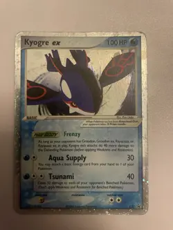 Pokemon Kyogre EX Black Star Promo Holo Card 037 Rare MP Condition - Image 1