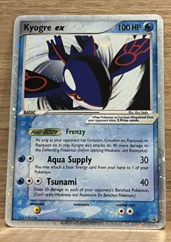 KYOGRE ex Black Star Promo POKEMON Holo Silver Border 2006 Trading Card 037 HP - Image 1