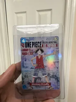 One Piece Monkey D. Luffy US Voyage College Basketball Card Rutgers promo - Image 1
