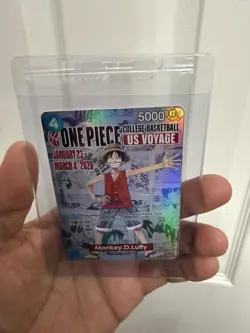 One Piece Monkey D. Luffy US Voyage College Basketball Card Rutgers promo - Image 5