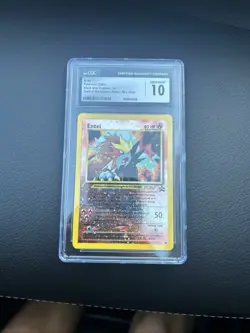 CGC 10 GEM MINT Entei 2001 Black Star Promos 34 Reverse Holo Pokemon Card psa - Image 1