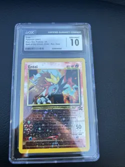 CGC 10 GEM MINT Entei 2001 Black Star Promos 34 Reverse Holo Pokemon Card psa - Image 2