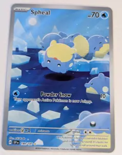 Pokemon TCG Card Surging Sparks Spheal 199/191 Illustration Rare NM - Image 1