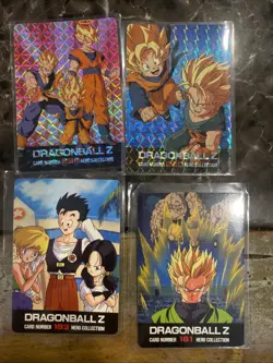 Dragon Ball Z 2001 Vintage Japanese Bird Studio Card Lot Of 4 Cards Super Rare - Image 1