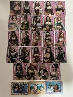 Demon Slayer 24 Waifu Anime Cards Spicy And 3 Bleach Anime 3D Waifu Cards Lot - Image 1