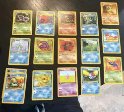 Lot of 16 1st Edition Uncommon And Common Fossil Pokemon Cards - Image 1