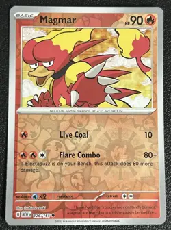 Magmar 126/165 Scarlet & Violet 151 Reverse Holo Pokemon TCG Card NM - Image 1
