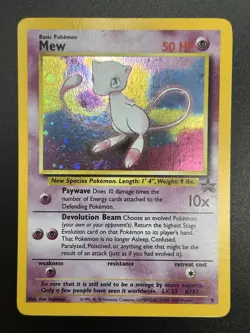 MEW Pokemon Card - WOTC Promo - Black Star - #9 - HOLO - NM (G) - Image 3