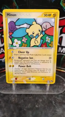 MINUN POP Series 3 Set POKEMON Holo Foil 2006 Trading Card 4/17 TCG HP - Image 1