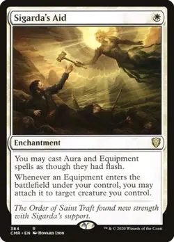 MTG English Sigarda''s Aid NM Normal Commander Legends - Image 1