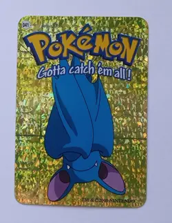 Pokemon 2000 Licensed Vending Machine Prism Holo Sticker - 041 Zubat - Image 1