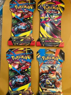 10 Pokemon New Factory Sealed Packs: Mega Evolution Sleeved & Korean Black Bolt - Image 2