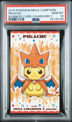 2015 Pokemon XY Promo Japanese Mega Campaign Business Card Charizard Y Psa 10 - Image 1