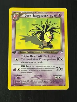 Dark Exeggcutor 1st Edition Neo Destiny 33/105 Uncommon WOTC Vintage Pokemon - Image 1