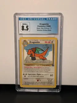 1999 POKEMON BLACK STAR PROMOS MEWTWO STRIKES BACK #5 DRAGONITE CGC 8.5 - Image 1