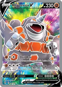 Rhyperior V 181/189 Ultra Rare Pokemon TCG Darkness Ablaze NM - Image 1