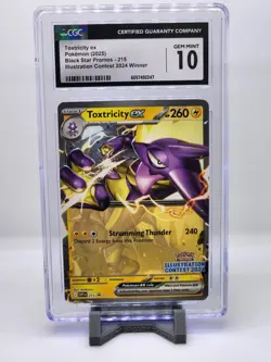 Pokemon 2025 Toxtricity ex 215 Illustration Contest 2024 Winner Promo CGC 10 - Image 1