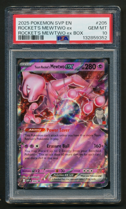 Team Rocket's Mewtwo ex SVP 205 Black Star Promo Pokemon 2025 PSA 10 GEM MINT - Image 3