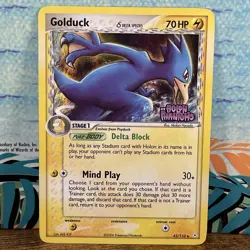 Golduck 43/110 2006 EX Holon Phantoms Stamped Reverse Holo Pokemon - Image 1