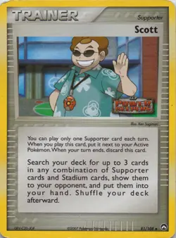 Scott - Pokemon TCG EX Power Keepers 81/108 Reverse Holo Stamped MP - Image 1
