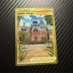 Pokemon Jubilife Village Full Art Holo Secret Rare Trainer Swsh10 212/189 - Image 1