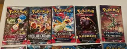 Pokemon Sword & Shield and Scarlet & Violet Era Sealed Booster Pack Lot of 15 - Image 2